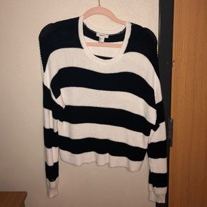 Navy/white striped sweater size L
